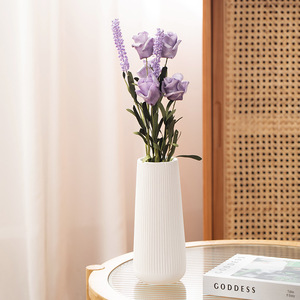 Creative Nordic Style Minimalist White Ceramic <b>Vase</b> With Hydroponic Function for Living Room Dried Flower Display Home <b>Decor</b> - Product Image 3