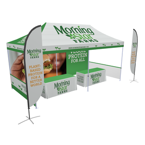 10x10 Piede Logo Personalizzato Booth Ad Stampata Tabella di Copertura Bandiera Della Piuma Tenda della Fiera commerciale - Product Image 5