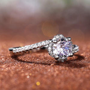 Anello di Diamanti F758 con Taglio Brillante Rotondo, Diamante Naturale, Classico Anello di Fidanzamento, Gioielli da Donna - Product Image 6