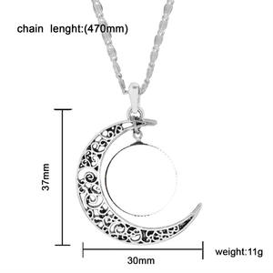 12 collana con costellazione in stile classico con Cabochon in vetro a mezzaluna in pietra clavicola con segni zodiacali - Product Image 3