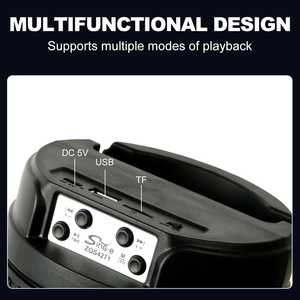 SING-E ZQS4271 Altavoz Bluetooth Portátil Doble <span class=keywords><strong>de</strong></span> 4 Pulgadas con Super Bajos, Inalámbrico, con Luz LED RGB - Product Image 6