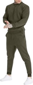 Conjuntos de ropa de abrigo informales para hombre, traje de jogging de dos piezas de punto transpirable, ropa de calle informal al por mayor, chándales de invierno - Product Image 2