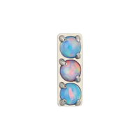 Perhiasan Tindik Hidung dan Telinga Fashion Labret ASTM F136 Titanium CZ Tile Top untuk Wanita