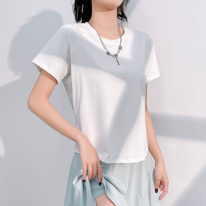 เสื้อยืดออกกำลังกายแบบบางเบาผ้า88% 12% โพลีเอสเตอร์ผ้าสแปนเด็กซ์ผ้าออกแบบโลโก้ได้เอง - Product Image 5