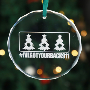 Adornos navideños de cristal transparente, adornos de Ángel grabados a mano para decoración Interior de árbol de Navidad - Product Image 2
