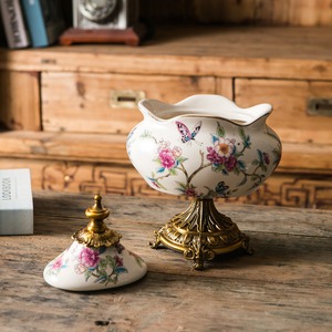 MSH European Luxury Style <strong>Ceramic</strong> Coffee Bean Candy <strong>Jewelry</strong> Jar for Villa - Product Image 5