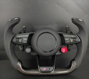Volante Personalizado F1 Yoke de Fibra de Carbono Forjada y Cuero para Audi A3/A4/A5/A6/Q5/Q7/RS3-8 TT R8 - Product Image 4