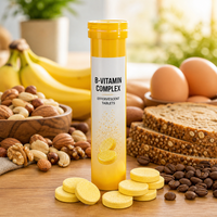 Comprimés effervescents de complexe de vitamines B, soutien énergétique, anti-fatigue, supplément B1 B2 B6 B12, étiquette privée OEM