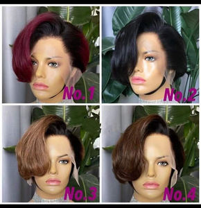 Perruque Courte Bob Pixie Heybaby avec Frange, Cheveux Humains Vierge Indiens Bruts Bouclés, Fournisseur de Perruques - Product Image 6