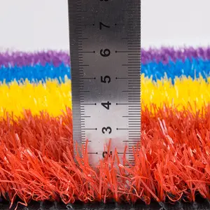 Sản phẩm phổ biến tùy chỉnh colourful mẫu giáo trẻ em sân chơi cỏ Turf cầu vồng đường băng bãi cỏ