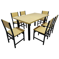 طقم طعام عصري من YUKAI FURNITURE لغرفة الطعام المنزلية، طقم 1+6 موديل DS-511