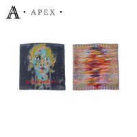 Étiquettes de vêtements personnalisées de marque APEX Logo, en tissu satiné jacquard haute densité, en coton, tissées pour les vêtements