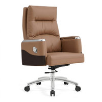 Chaise de bureau haut de gamme en cuir pleine fleur et chaises de bureau en cuir PU, pivotantes, ergonomiques, pour cadres, pour la revente, réponse rapide