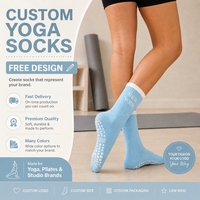 Chaussettes de sport et de yoga personnalisées avec logo, antidérapantes, respirantes et absorbantes pour femmes et jeunes, idéales pour le Pilates