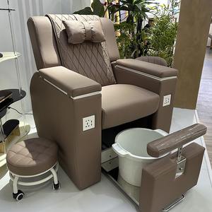 Muebles Modernos de Lujo para Salón de Uñas, Silla de Pedicura con Spa para Pies y Masaje, sin Plomería, con Lavabo - Product Image 2