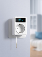 WT580-EU Tuya Enchufe Inteligente WiFi con Termostato 16A, Pantalla OLED, Control de Temperatura de Calefacción y Refrigeración, Compatible con OEM y ODM
