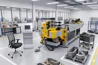 Máquina de Doblado de Tubos CNC de 3 Ejes Totalmente Automática, Dobladora de Tubos Hidráulica Programable, Acero Inoxidable, Alta Precisión, Formas Complejas