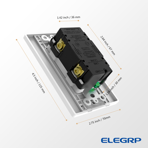 Elegrp 20A tự kiểm tra gfci TR tường thiết bị chuyển mạch Outlet WR ul & CUL điện tường ổ cắm gfci receptacle với LED chỉ số - Product Image 6