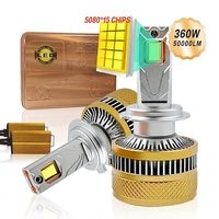 Ampoules LED universelles pour voiture 180W 50000LM H1 H3 H8 H11 H4 9005 9006 Phares LED 9005 9006 H7 pour voiture