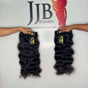 Extensiones de Cabello Humano Ondulado de Doble Trama de Calidad Superior, Cabello Natural Liso y Ondulado de la India - Product Image 2