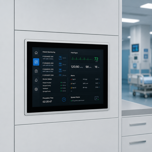Embedded 15 Inch Touch Screen Monitor IP65 Protection Sturdy Structure High Definition Industrial Visual Display