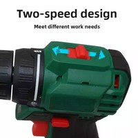 Perceuse électrique sans fil rechargeable au lithium industrielle OEM 10 mm, ensemble de perceuse électrique sans fil, vitesse variable, bricolage, batterie