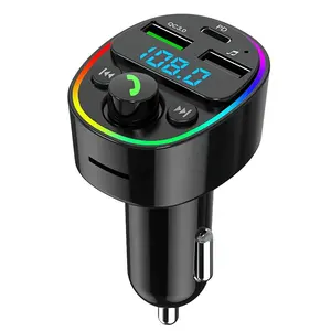 GXYKIT G67 New Arrival Button Version Dual USB Type-C Ports Car Radio Bluetooth FM Transmitter Car MP3 Player