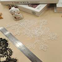 3D Fleur DIY Noir et Blanc Poisson Soie Incrusté Bijoux Patch Broderie Décoration Mariage Dentelle Accessoire Femme Dentelle