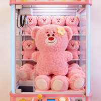 Boneka Lotso Beruang Kartun Grosir Pabrik, Mainan Plush 8 inci Super Lembut Isi Kapas PP untuk Anak-anak, Mainan Mesin Cakar