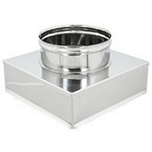 Riduttori Quadrati-Rotondi in Acciaio Inox 250mm, Componenti per Ventilatori con Transizione da 250x250 a 250mm - Product Image 1