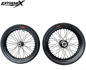 Jantes à rayons noires de 17 pouces pour <span class=keywords><strong>Sur</strong></span>-Ron Light Bee, amélioration pour moto tout-terrain - Product Image 3
