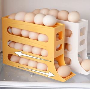 Bốn TẦNG TRƯỢT loại trứng lưu trữ container 4 tầng nhà bếp tủ lạnh tổ chức giá cho nhà sử dụng hộp lưu trữ trứng - Product Image 3