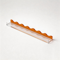 Support de pousseur de Mahjong de luxe moderne à bords festonnés avec coque en acrylique et aimants, portable et écologique pour table de Mahjong