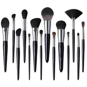 Makeup <b>Brush</b> Set 14 Piece Synthetic Hair Wooden Handle <b>Round</b> Foundation <b>Brushes</b> - Product Image 4