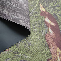 Tissu Oxford imprimé numérique 100% polyester personnalisé avec revêtement noir 150D résistant aux déchirures et imperméable pour tentes de chasse en plein air