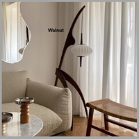 Lampadaire LED moderne nordique pour salon chambre chêne décoratif support d'angle Vertical E27 Simple créatif personnalisé