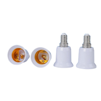 Adaptateur d'extension de convertisseur de base de lumière halogène LED E27 à E40 en plastique blanc