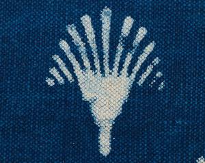 Indigo Dabu Block Print Cotton <b>Rug</b> 4x6 Handmade Carpet with Tassels <b>Boho</b> Floor Mat Living Room Decor - Product Image 6