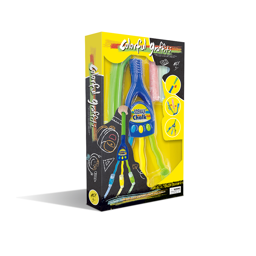 Развивающие игрушки, интересная картина, граффити, разноцветный Мел для бодибилдинга, художественные игрушки, детские Меловые грабли, выдвижная ручка