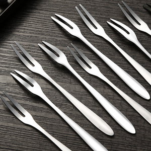 Stainless Steel Fruit Forks Small Dessert Forks For Kitchen Tableware Solid Color Hand Wash Only - Product Image 3