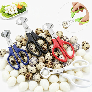 Ciseaux à œufs de caille portables, plusieurs couleurs disponibles, outil manuel pour ouvrir les coquilles <span class=keywords><strong>d</strong></span>'œufs de caille, pour la cuisine et les restaurants, HJ-DN012 - Product Image 1