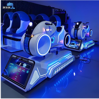 Machine de jeu de course VR 9D pour parc d'attractions et aire de jeux intérieure, avec simulateur de moto et de voiture VR, jeu de course Moto VR