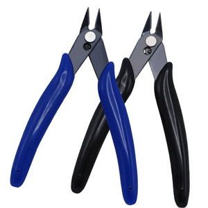 Ensemble de trois pinces coupantes diagonales pour la fabrication de bijoux, outils en acier avec lame en alliage S2 pour bracelets, colliers et accessoires pour cheveux DIY - Product Image 1