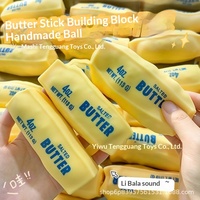 Bâtonnets de fromage et barres de beurre en caoutchouc style blocs de construction, les plus vendus, jouets anti-stress non rebondissants, qui couinent, moelleux et croustillants, pour tous les âges