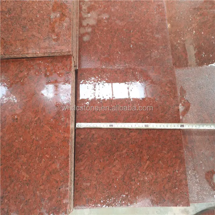 Offre Spéciale Poli Chine Haute qualité Teint rouge granit pavé de granit rouge rubis carreaux pour sol