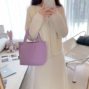 กระเป๋าผ้าแคนวาสพิมพ์โลโก้ตามสั่ง สีสันสดใส น่ารัก ขนาดเล็ก พกพาสะดวก ใช้ซ้ำได้ เหมาะสำหรับใส่อาหารกลางวัน - Product Image 4