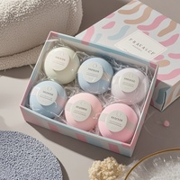 Coffret cadeau de bombes de bain de Noël Vente en gros Bombes de bain pétillantes dans des formes de vacances avec emballage de logo personnalisé
