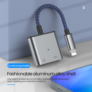 2025 Kyere New 2 Trong 1 Ánh Sáng-Ing Để 3.5 Mm Jack Âm Thanh <span class=keywords><strong>Adapter</strong></span> Tai Nghe 3.5 Mm Headphone Jack <span class=keywords><strong>Adapter</strong></span> Đối Với iPhone Nhà Sản Xuất - Product Image 2