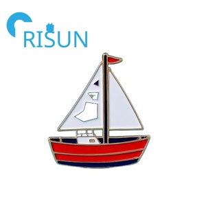 Souvenir su misura smalto barca a vela perni smaltati su misura in smalto <span class=keywords><strong>oro</strong></span> argento goletta barca a vela spille spille spille - Product Image 5