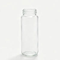 Bouteille vide en verre transparent pour poudre aromatisante 130 ml avec couvercle doseur, récipient de cuisine réutilisable pour épices et herbes sèches